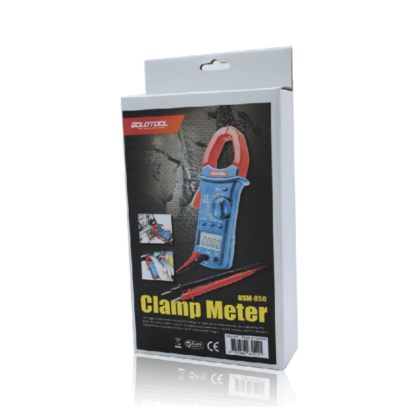 Picture of Rugged Clamp Meter Tester. Shock Resistant Plastic Case Overload Protection LED
