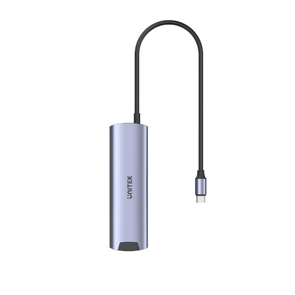 Picture of 6-In-1 USB Multi-Port Hub w/ USB-C Connector. USB-C 100W PD 4K HDMI