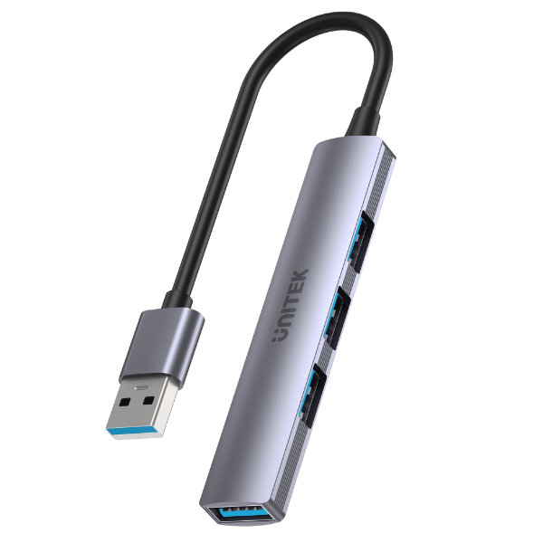 Picture of 4-in-1 USB Multi-port Ultra Slim Hub w/ USB-A Connector. 1x USB3.0 Port & 3x USB2.0