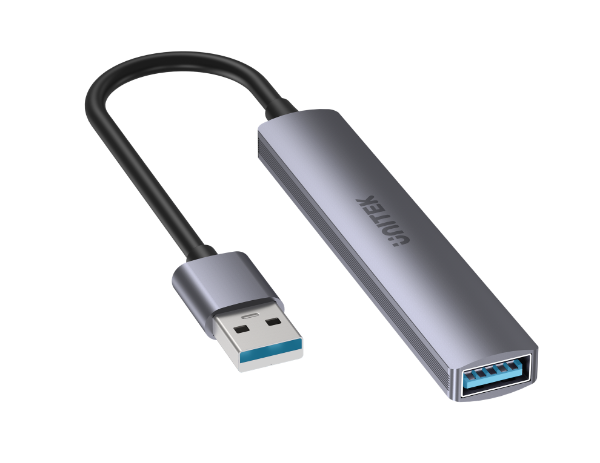 Picture of 4-in-1 USB Multi-port Ultra Slim Hub w/ USB-A Connector. 1x USB3.0 Port & 3x USB2.0