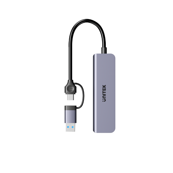 Picture of 5-in-1 5Gbps USB Multi-Port Hub w/ USB-C/A Connector. 3x USB-A Ports & SD Card.