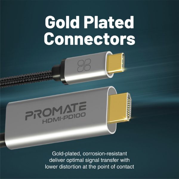 Picture of 1.8m 4K USB-C to HDMI Cable w/ Gold Plated Connectors. Supports Max Res up to 4K@60Hz