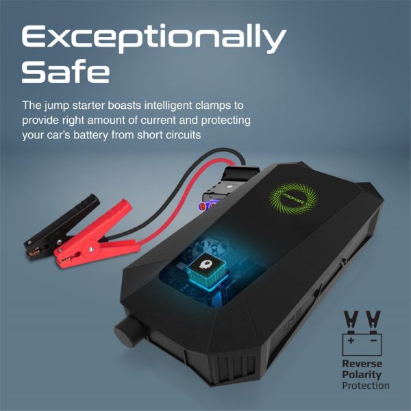 Picture of 19000mAh Jump Starter Power Bank. 1500A/12V Peak Current Port LED Flashlight Wireless