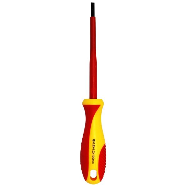 Picture of 100mm Electrical Insulated VDE Screwdriver Tested to 1000 Volts AC. (0.8 4 100mm).