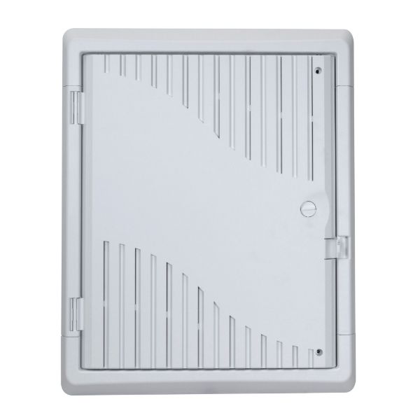 Picture of 18'' Recessed Plastic Network Enclosure WiFi Ready Slim Vented Lid Dual GPO
