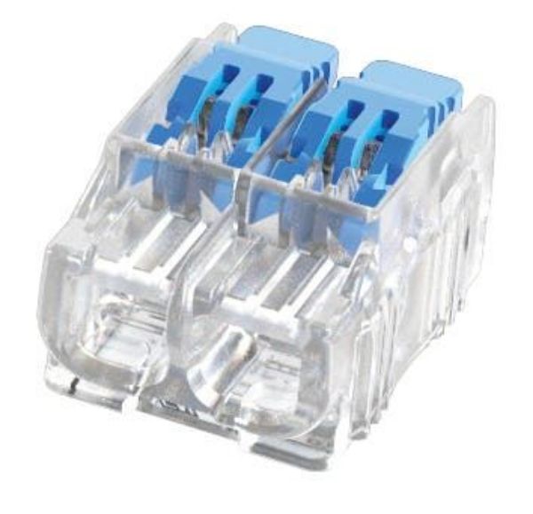 Picture of 32A 2 Port Wire Connector Gen II Lever 100pc Jar 0.2 mm2 to 4.0 mm2 Solid/Stranded Wire