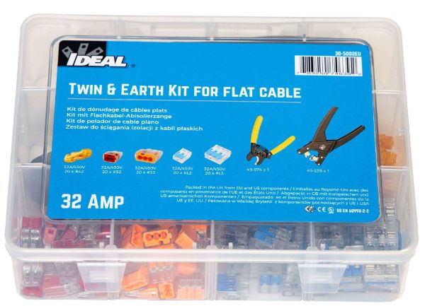 Picture of Twin & Earth 32A Kit for Flat Cable 100pc Box