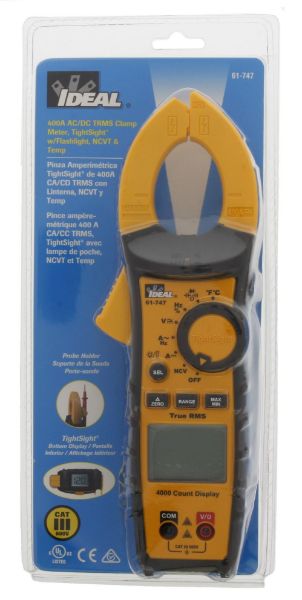 Picture of 400A AC/DC TRMS TightSight Clamp Meter CAT III 600V Rating.