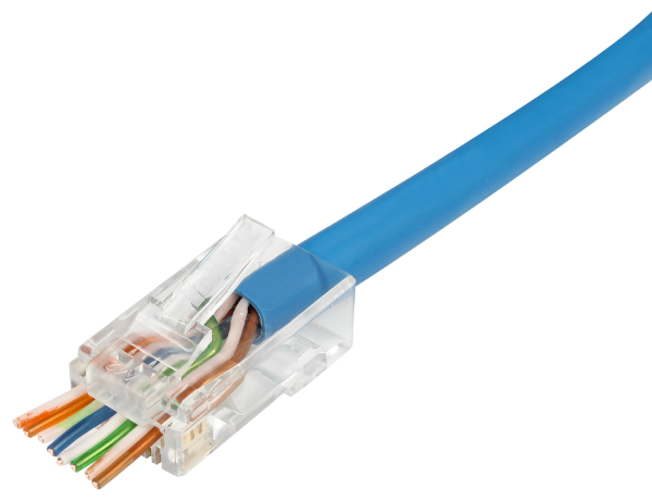 Picture of CAT6 UTP RJ45 Push Through Plug Jar of 100 Compatible w/ 30-496