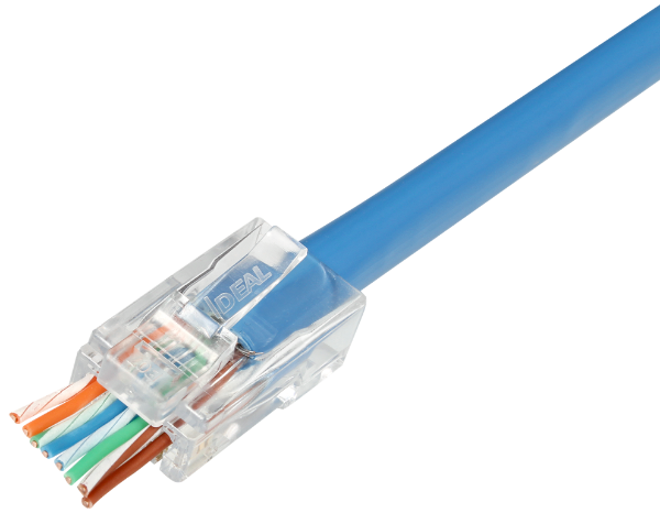 Picture of CAT6A/6 UTP RJ45 Push Through Plug (Staggered) Pack of 50 Compatible w/ 30-495