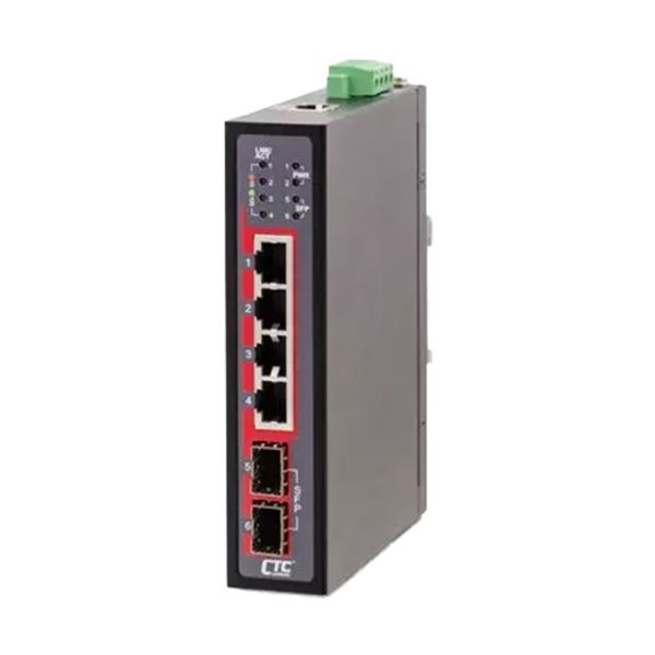 Picture of 4 Port Fast Ethernet Managed Switch. -10 60C. 4x 10/100 BaseT(X) + 2x 100/1000