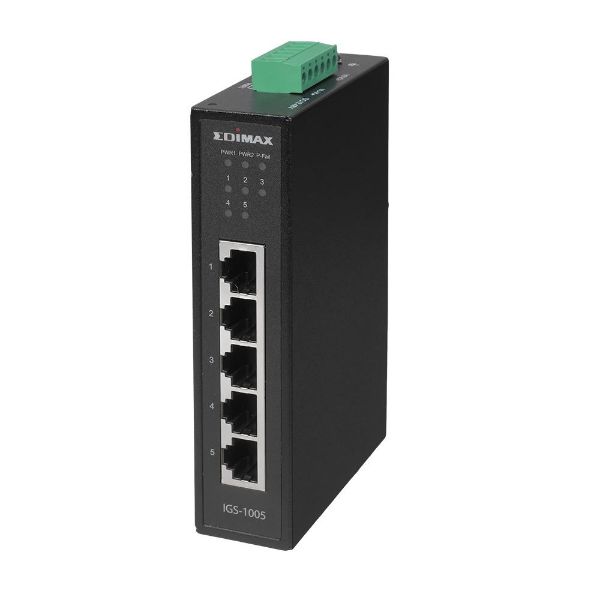 Picture of Industrial 5-Port Gigabit DIN Rail Switch