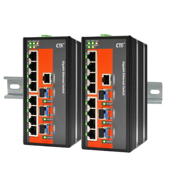 Picture of 8 Port Gigabit Managed Switch. -10C 60C. 8x 10/100/1000Base-T(X)