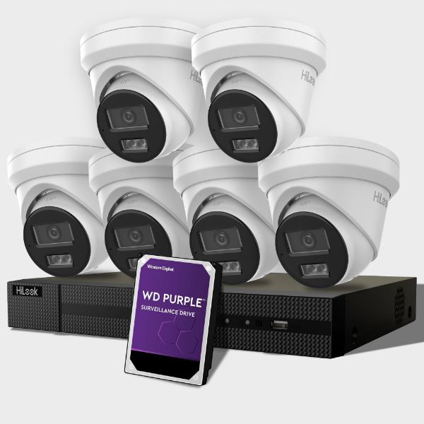 Picture of KIT 6x 6MP Cameras 8-Ch NVR Security Surveillance 4TB HDD. 6x IPC-T262H-MU 6MP Turret