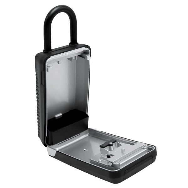 Picture of XL LED Portable Key Storage Security Safe w/ Shackle 4-Digit Resettable LED Dials