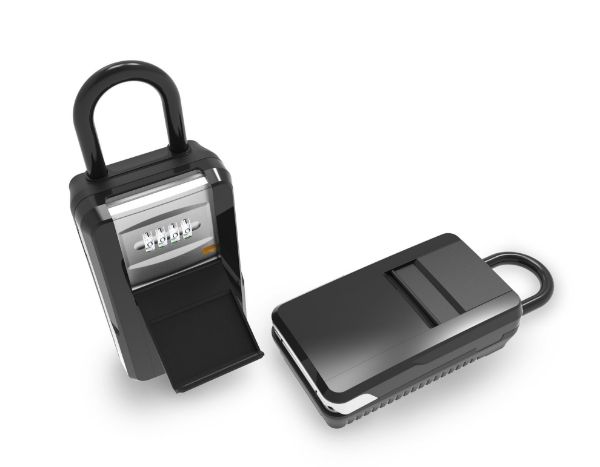 Picture of XL LED Portable Key Storage Security Safe w/ Shackle 4-Digit Resettable LED Dials