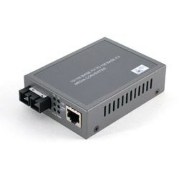 Picture of 10/100Base-TX to 100Base-FX SC Multimode Media Converter. Fast Ethernet