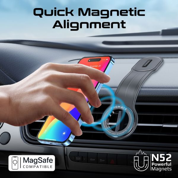 Picture of FlexGrip Cradleless MagSafe InCar phone Dashboard Holder. Secure Anti-slip Mount