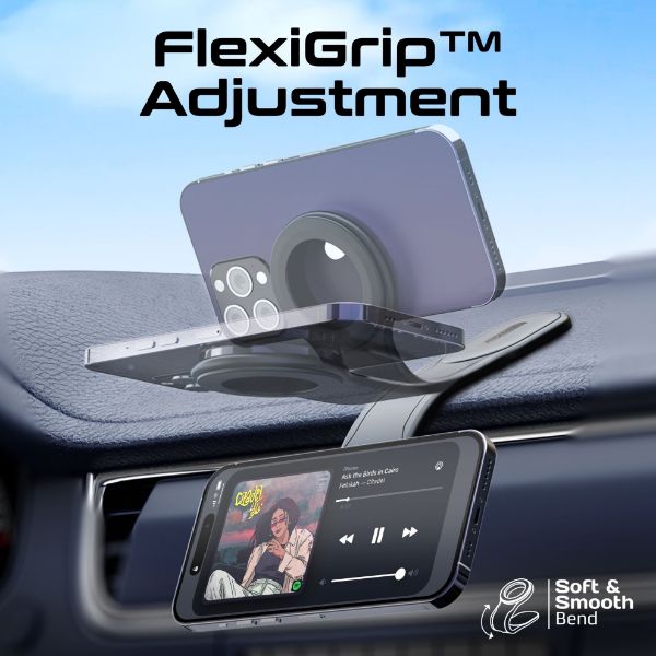 Picture of FlexGrip Cradleless MagSafe InCar phone Dashboard Holder. Secure Anti-slip Mount