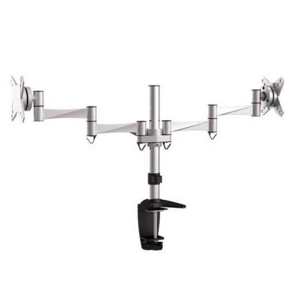 Picture of 13''-27'' Dual Monitor Desk Mount Max Load: 8kg per Arm Extend Tilt & Swivel