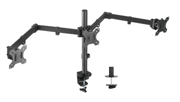 Picture of 13''-27'' Triple Monitor Economy Desk Mount Bracket Detachable VESA Max 7kgs Per