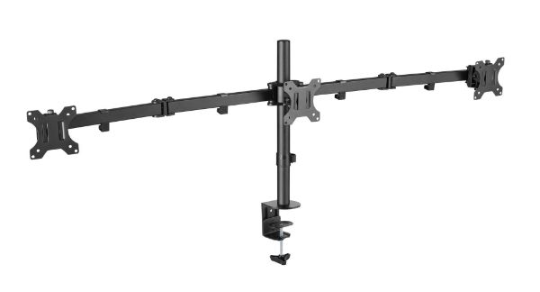 Picture of 13''-27'' Triple Monitor Economy Desk Mount Bracket Detachable VESA Max 7kgs Per