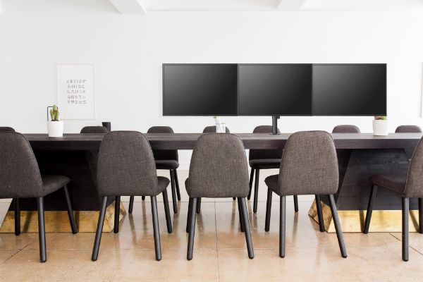 Picture of 13''-27'' Triple Monitor Economy Desk Mount Bracket Detachable VESA Max 7kgs Per