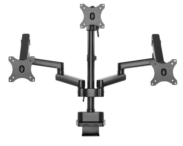 Picture of 17''-27'' Triple Monitor Spring-Assisted Mount Bracket Max load 7kg per Arm. Max Arm