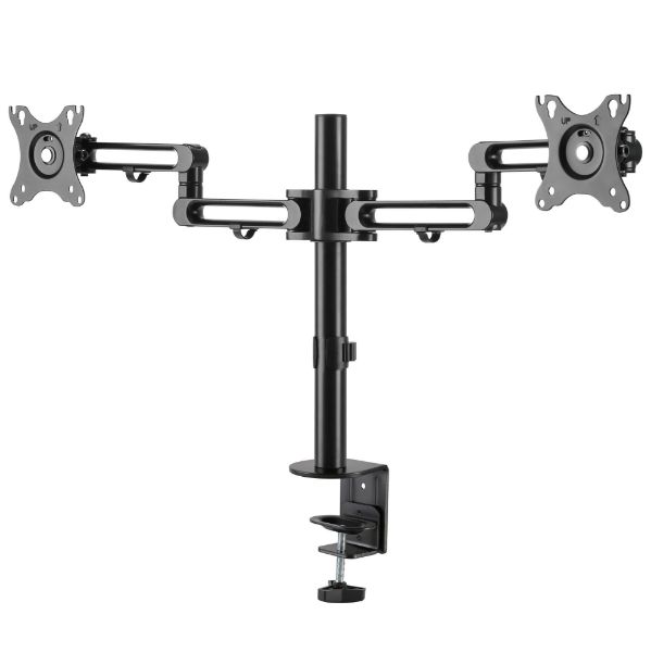 Picture of 17-32'' Dual Monitor Desk Articulating Mount Arm Bracket Free-Tilting Design