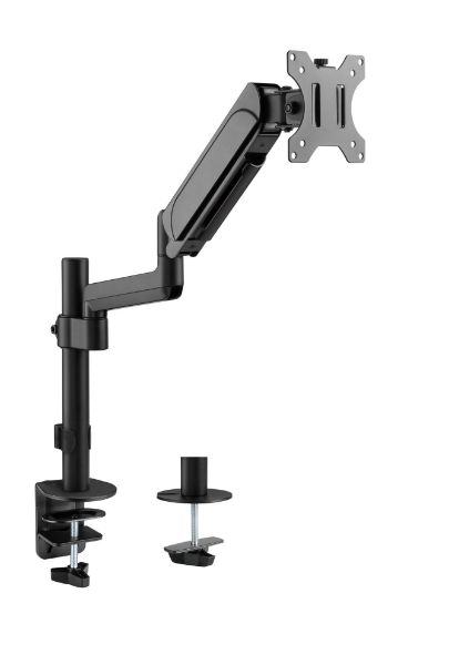 Picture of 17''-32'' Pole-Mounted Gas Spring Single Monitor Desk Bracket w/ Detachable Plate