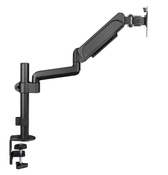 Picture of 17''-32'' Pole-Mounted Gas Spring Single Monitor Desk Bracket w/ Detachable Plate