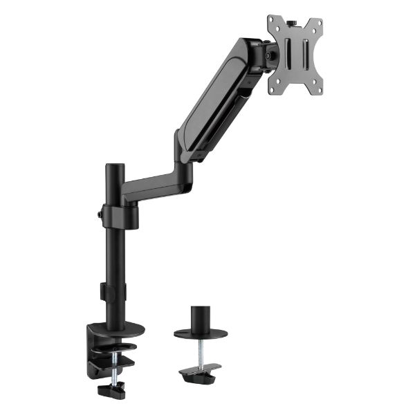 Picture of 17''-32'' Pole-Mounted Gas Spring Single Monitor Desk Bracket w/ Detachable Plate