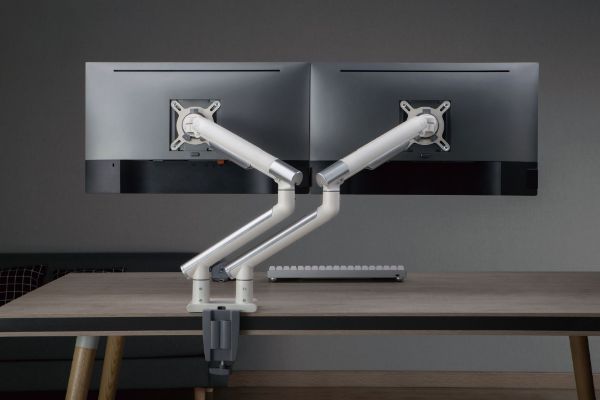 Picture of 17-32'' Dual Premium Slim Aluminium Spring-Assisted Desk Mount Monitor Arm.