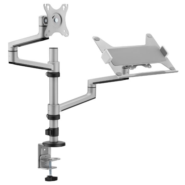 Picture of 17''-32'' Dual Arm Premium Articulating Monitor Arm Tray Arm Extension 466mm