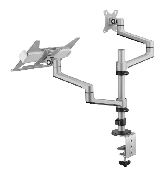 Picture of 17''-32'' Dual Arm Premium Articulating Monitor Arm Tray Arm Extension 466mm