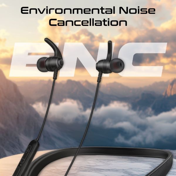 Picture of SportFit HiFi Wireless NeckBand Earphones 200 Hours Playtime. ENC Noise Reduction