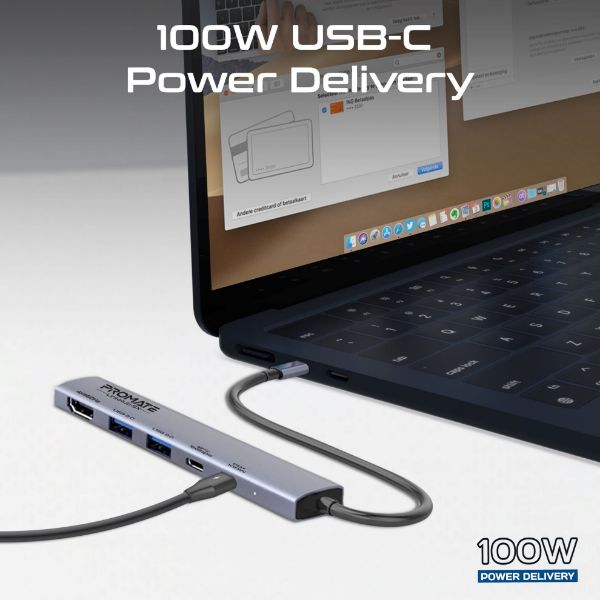 Picture of 5-in-1 Multi-Port 100W PD Compact Hub w/ USB-C Connector 2x USB-A 10Gbps Ports & 2x