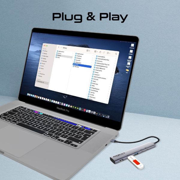 Picture of 5-in-1 Multi-Port 100W PD Compact Hub w/ USB-C Connector 2x USB-A 10Gbps Ports & 2x