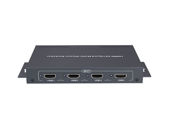 Picture of 4-In-1-out HDMI Multiviewer Switch. Displays Video 4x HDMI
