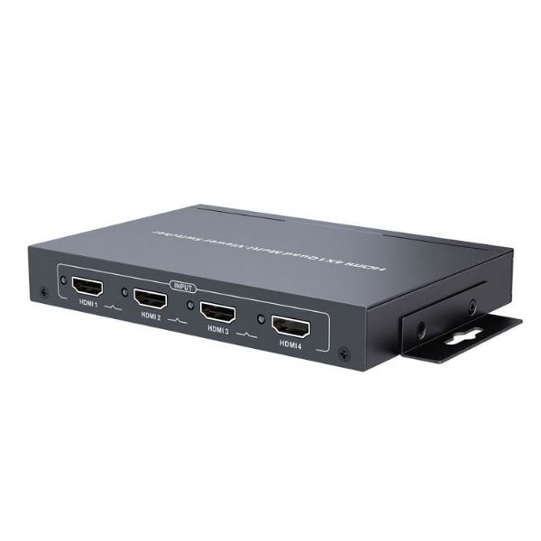 Picture of 4-In-1-out HDMI Multiviewer Switch. Displays Video 4x HDMI