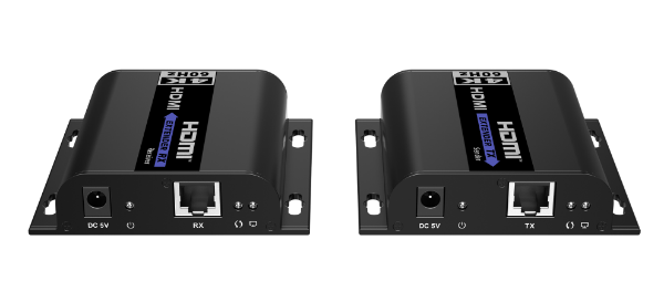 Picture of HDbitT HDMI Extender over IP CAT5/5e/6 Network Kit Transmitter & Receiver.