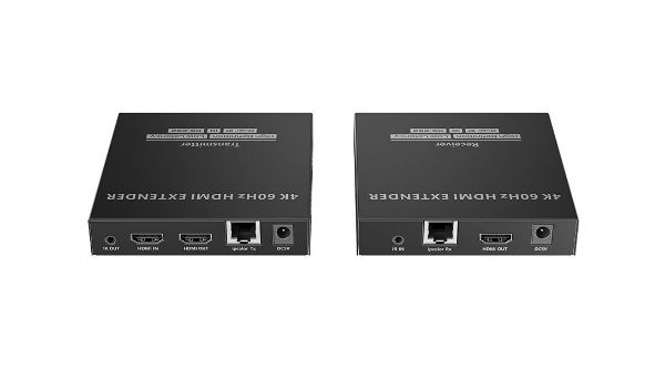 Picture of 4K HDMI Extender Over 1G IP CAT5e/6/6A/7 Network Cable. Supports Res up to 4K@60Hz.