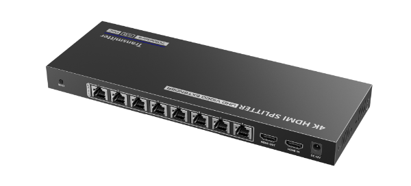 Picture of 1-In-8-Out 4K@30Hz HDMI Extender. 1x HDMI 8x RJ45 out Compatible w/ CAT6/6a/7 Cables