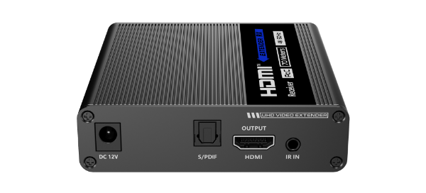 Picture of 1-In-4-Out 4K@60Hz HDMI Extender. 1x HDMI 4x RJ45 out PoC. Compatible CAT6 & above