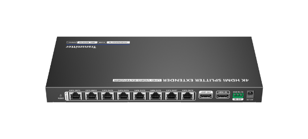 Picture of 1-In-8-Out 4K@60Hz HDMI Extender. 1x HDMI 8x RJ45 out Compatible w/ CAT6/6a/7 Cables