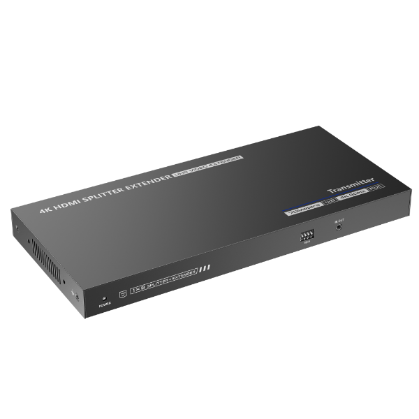 Picture of 1-In-8-Out 4K@60Hz HDMI Extender. 1x HDMI 8x RJ45 out Compatible w/ CAT6/6a/7 Cables