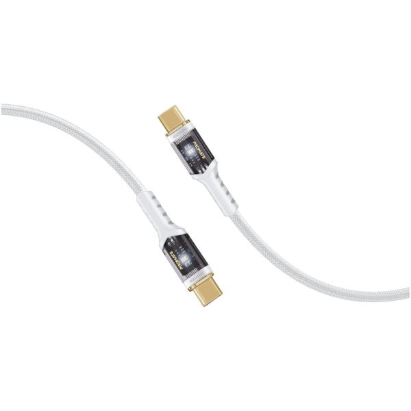 Picture of 2m USB-C to USB-C Ultra-Fast 100W PD Cable w/ Transparent Connectors