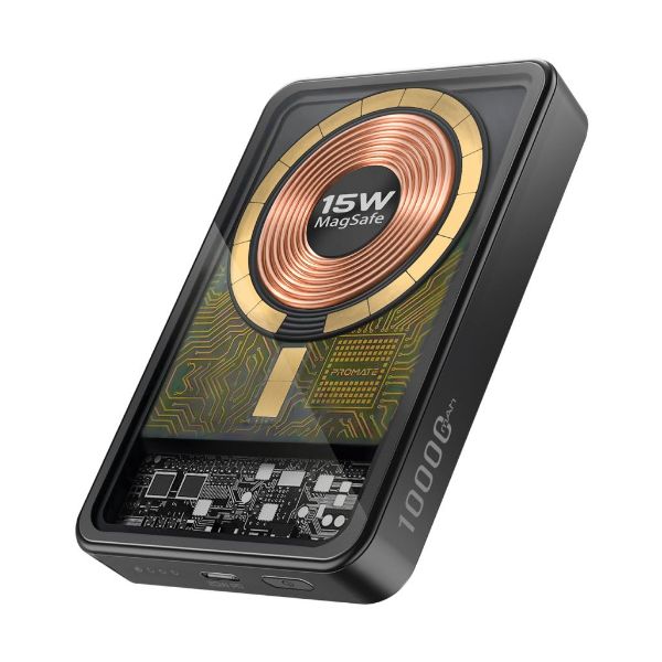 Picture of 10000mAh Power Bank w/ Transparent Magsafe 15W Wireless Charging