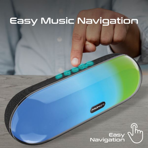 Picture of 10W Wireless HD Bluetooth Portable Speaker LED Lighting. Built-in 2200mAh Battery