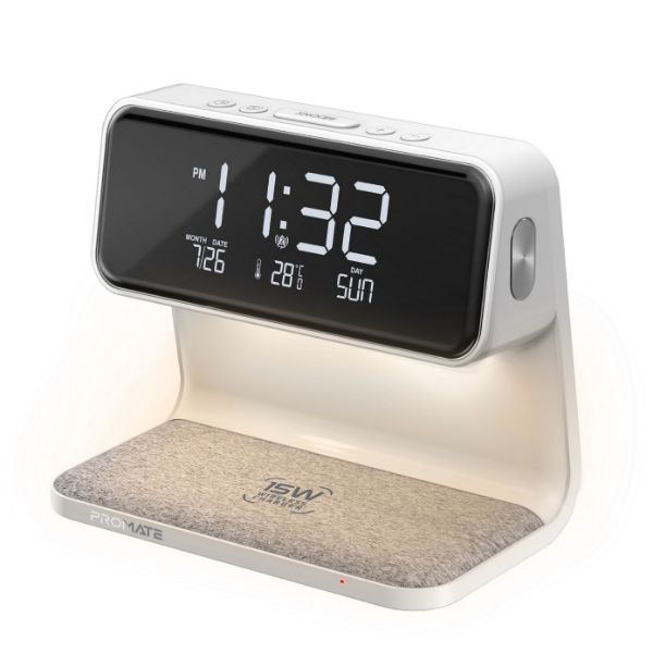 Picture of 3-in-1 Multi-Function LED Alarm Clock w/ 15W Wireless Charger